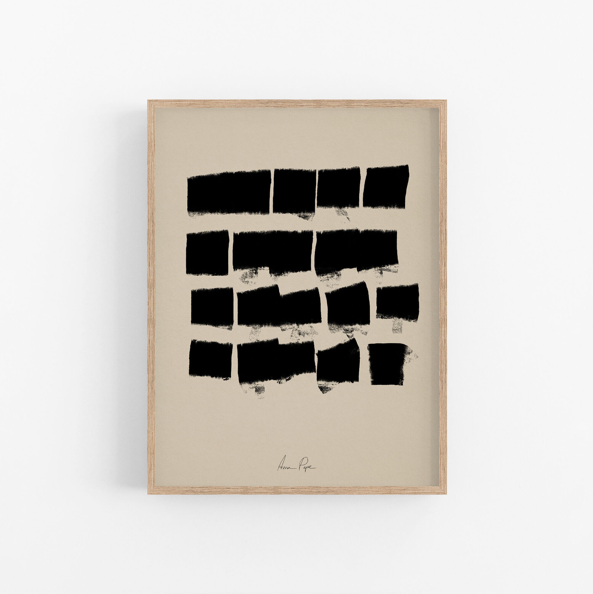 Framed abstract giclee art print 50x70cm