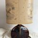 Lampe en céramique et fleurs naturelles, années 70