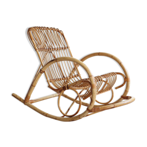 rocking-chair en rotin
