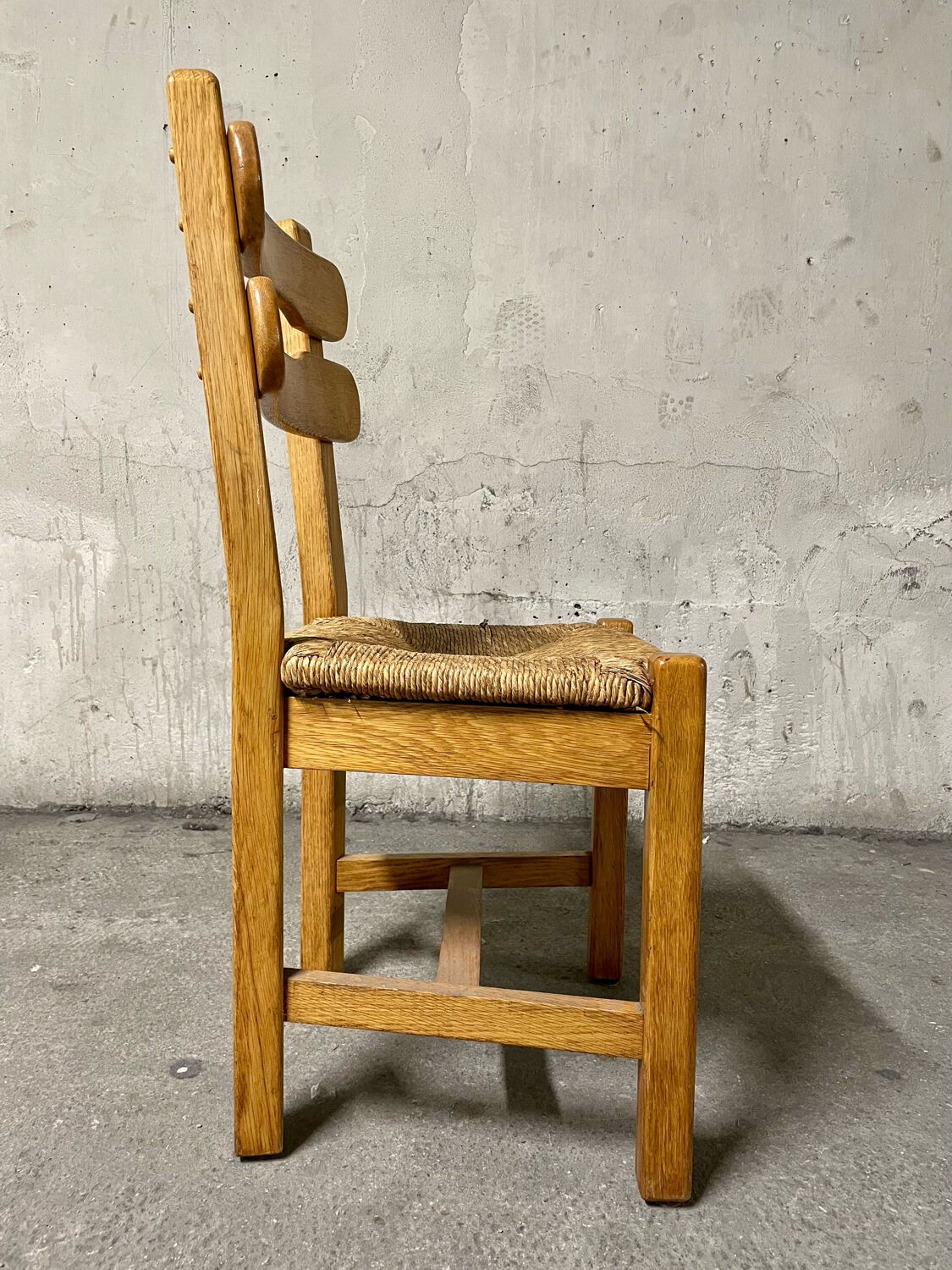 6 brutalist dining chairs