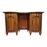 Curved double-sided desk in walnut – Regional work from the Louis XV – XVI period.