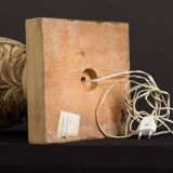 Vintage hand-carved wooden lamps by Mariano García