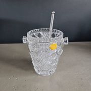 Seau à glace en cristal de Bavière avec cuillère à glaçons