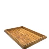 Plateau en bambou, Italie années 1970