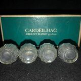 Vintage Cardeilhac/Christofle Crystal Salt & Pepper Cellars: 950 Silver Lid
