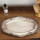 Large silver tray with hallmark