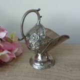 Sucrier Alliage zinc plaqué argent, pot à sucre décoration table