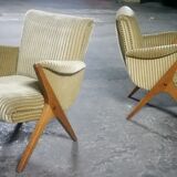 1/3 fauteuils compas années 50 60 Karpen