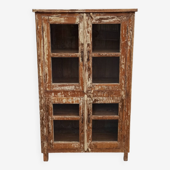 Grande armoire vitrée en bois