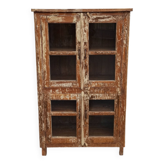 Large wooden glass cabinet