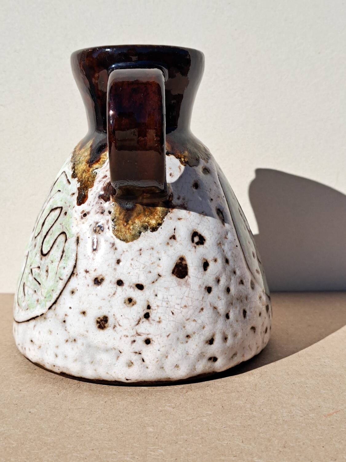 Ceramic pitcher Juliette Derel Vallauris 1960