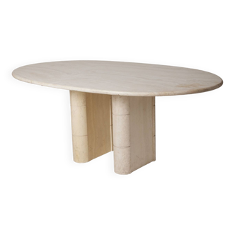 Travertine dining table