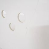 Set of two white plastic nesting tables