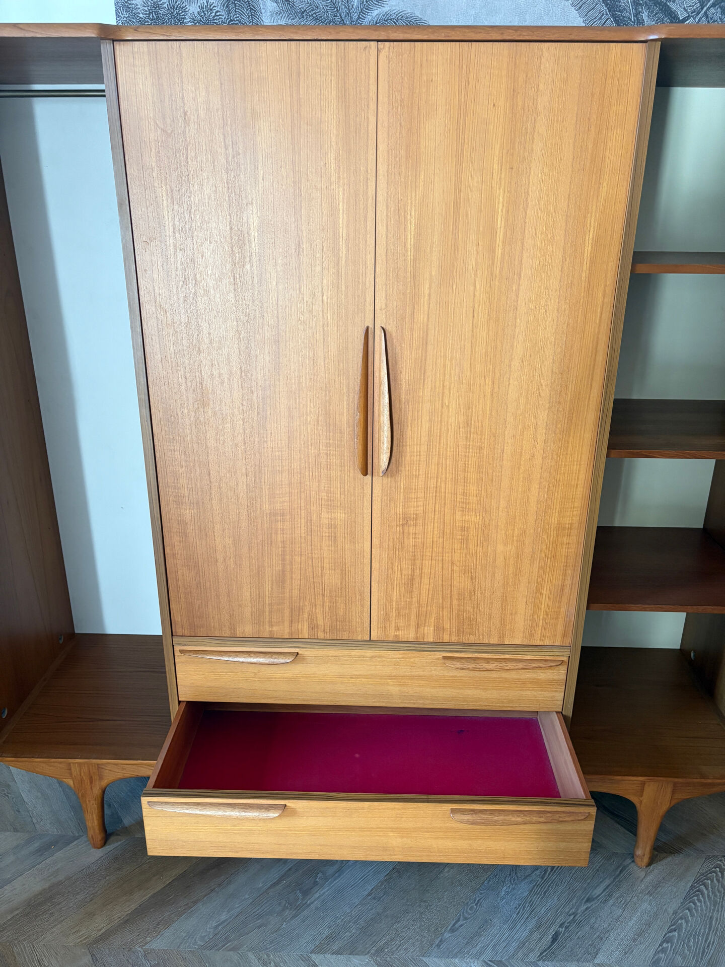 Vintage teak wardrobe