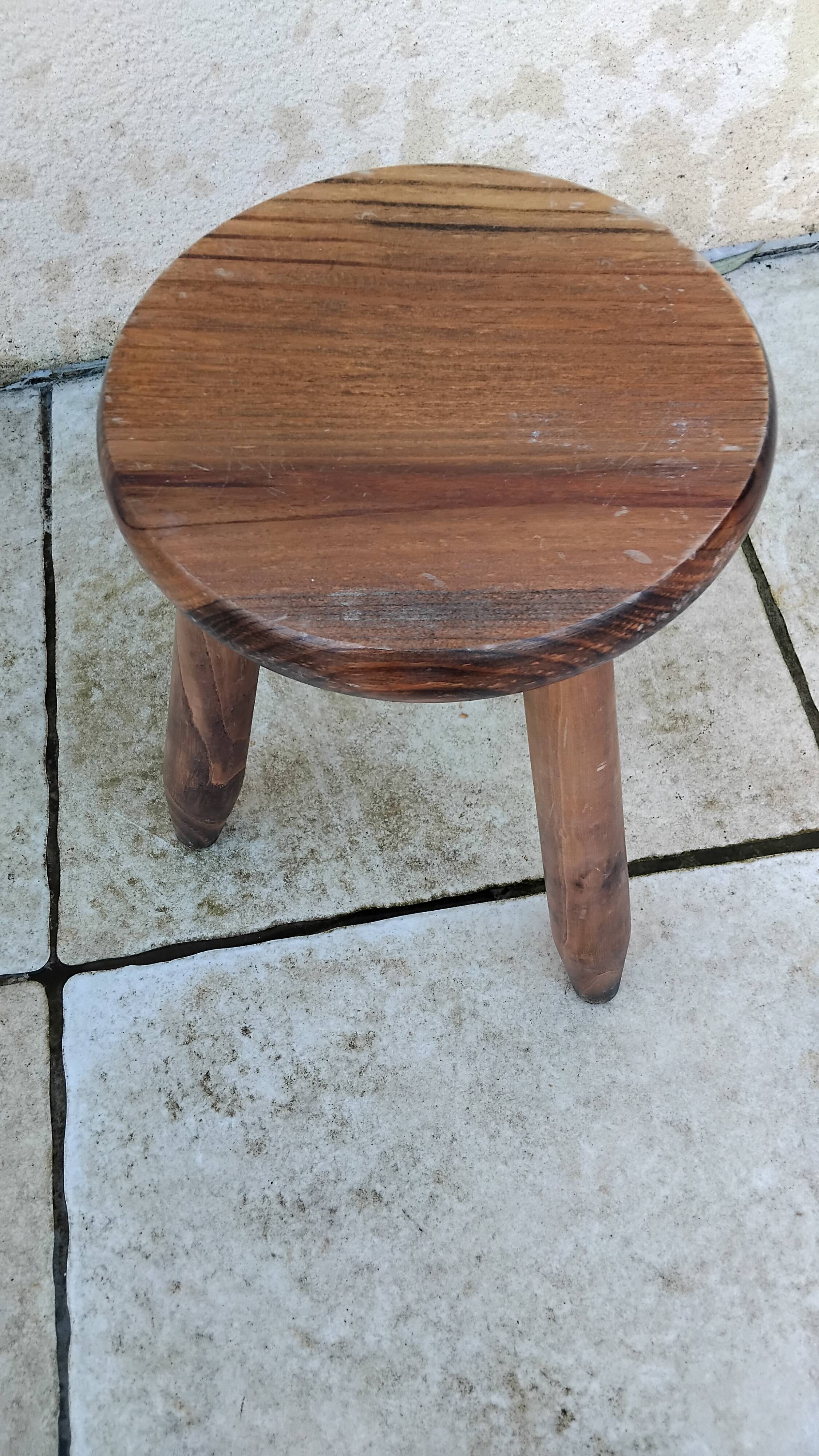 Petit tabouret vintage style Charlotte Perriand