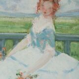 The girl with the blue bodice by Antoine Rodondi