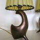 Pair of ceramic tripod lamps from the 50s