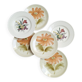 Dessert plates with flowers St Amand and Galluis
