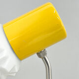 Lampe de chevet jaune et blanche jaune et blanche du milieu du siècle, années 1970