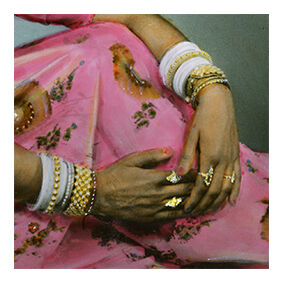 Jamini, hand-painted photography, Rajasthan 60s