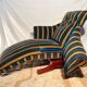 Dr Pascaud's Le Surrepos lounge chair, 1920s velvet chaise longue