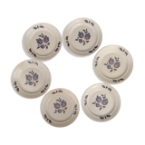 6 dessert plates faïence de St-Amand