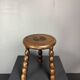 Midcentury bobbin wood turned stool, Charles Dudouyt style, France, 1950s