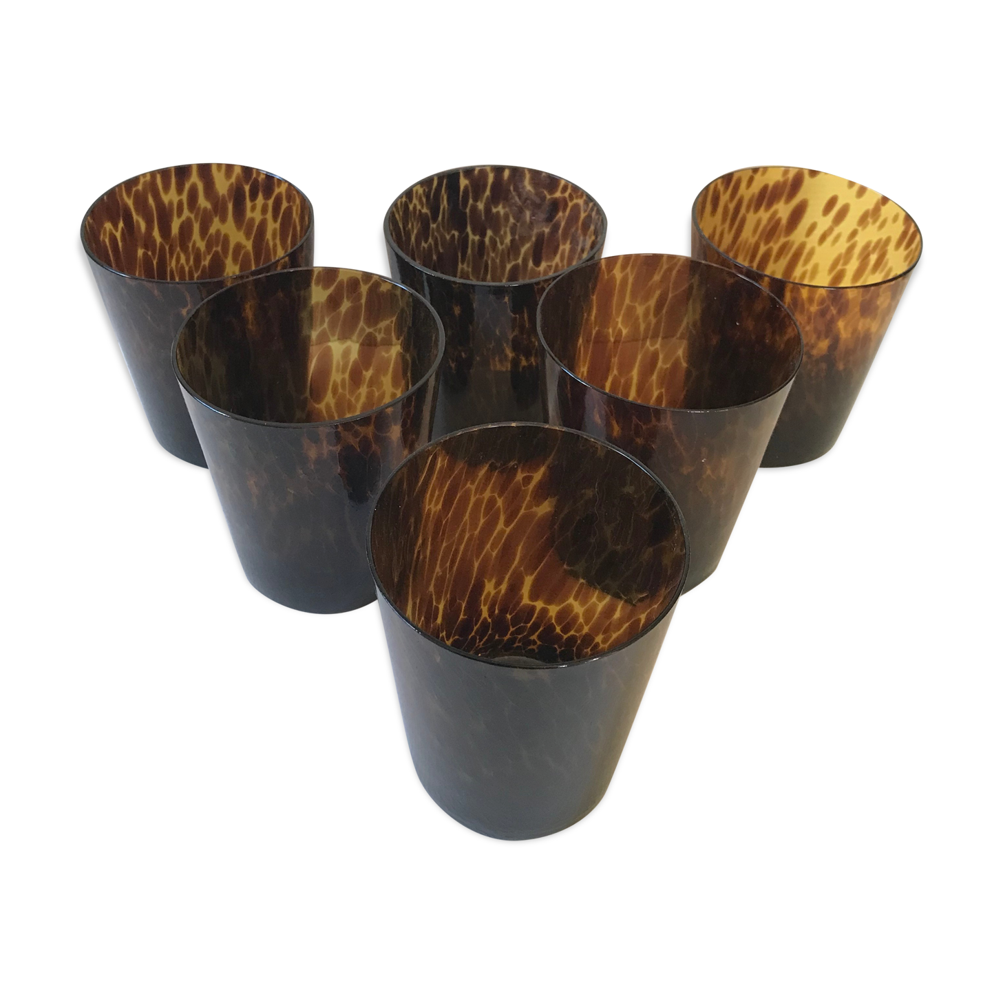 Six glasses tortoiseshells