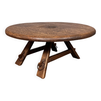 Rustic brutalist oak Coffee table