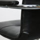 Vintage black leatherette office cantilever chair, 1970s