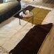 Wool Berber-style rug with geometric patterns