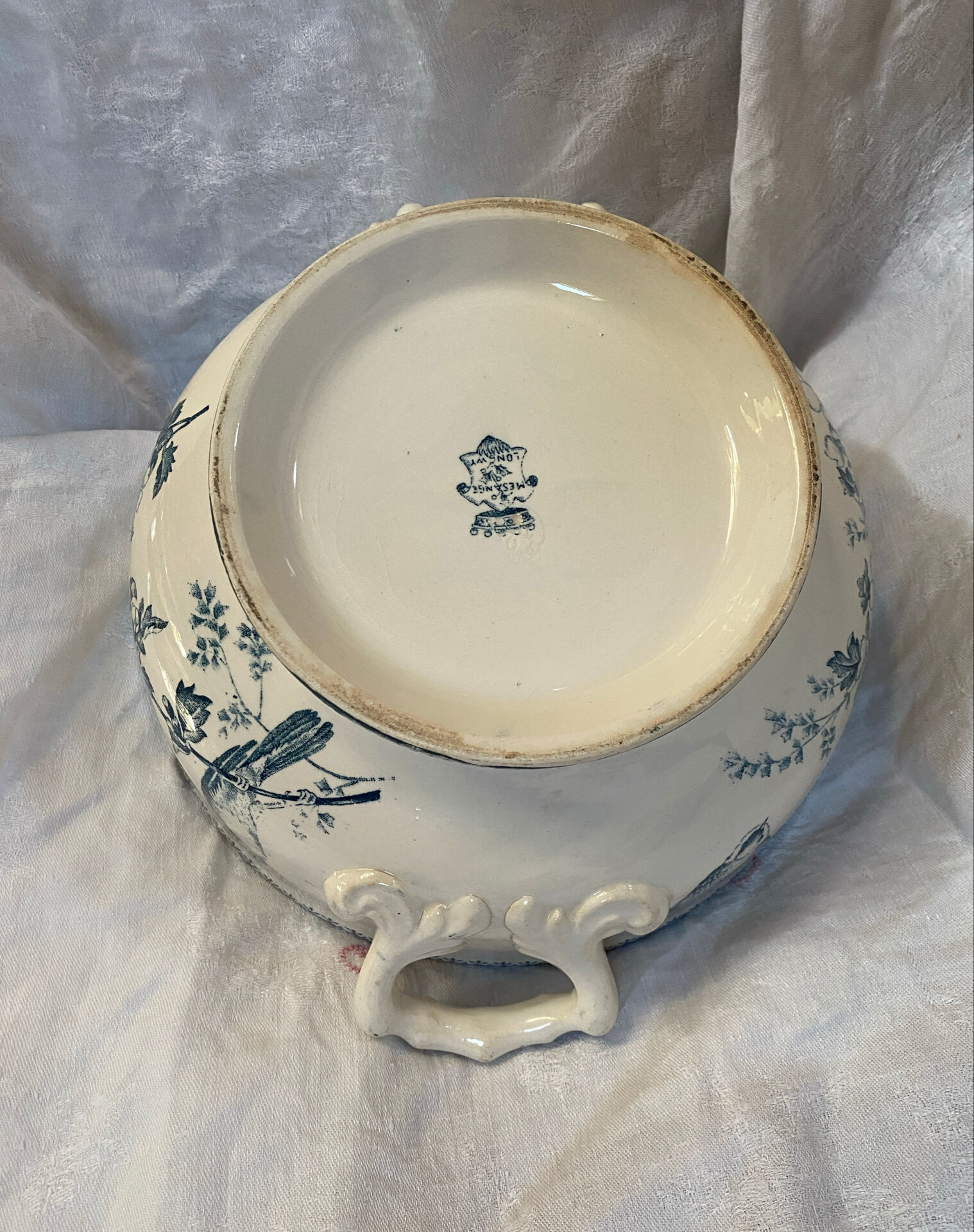 Ironstone soup tureen Longwy model Tits