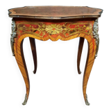 Louis XV table in red marquetry