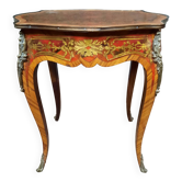 Table  Louis XV  en marqueterie rouge