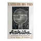 Toshio ashiba, l'atelier des près, 1973. affiche originale en lithographie