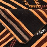 3x12 Pinstriped Kilim Runner Rug, 91x349Cm