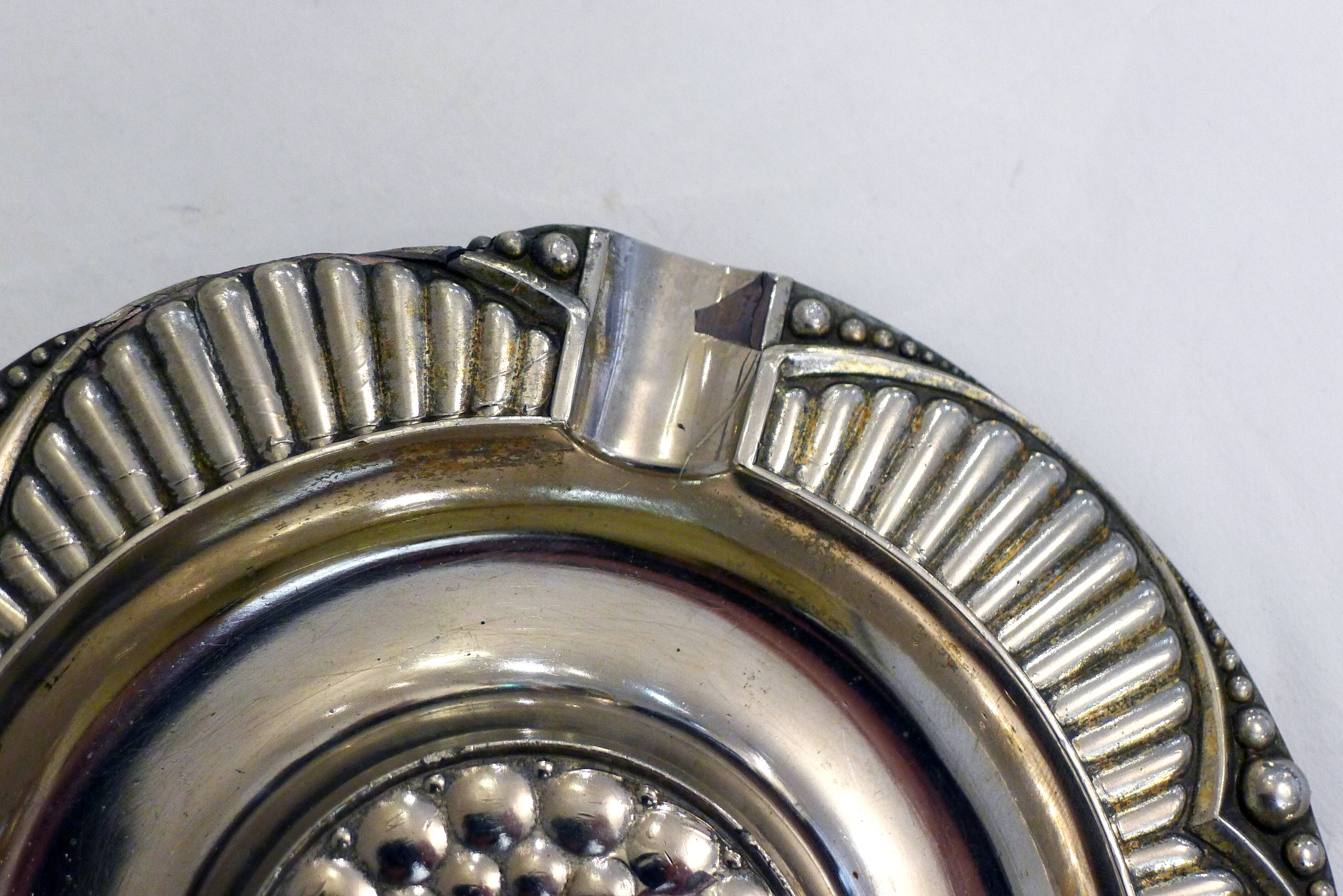 Art Deco chrome ashtray