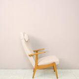 Vintage Scandinavian armchair with headrest