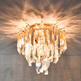 Mid-century modern Italian Venini chandelier in Murano glass Triedri