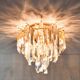 Mid-century modern Italian Venini chandelier in Murano glass Triedri
