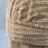 Beige velvet armchair