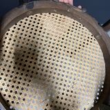 4 chairs bistro cané wood courbet