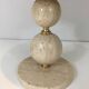 Travertine and brass lamp