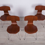 4 chaises modèle 3103 par Arne Jacobsen pour Fritz Hansen, années 1970