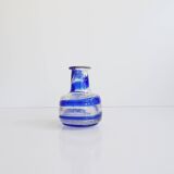 Blue swirl vase