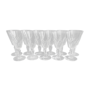 Lot de 11 verres à vin - cristal baccarat