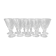 Set of 11 white wine glasses in Baccarat crystal carcassonne model