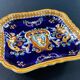 Hollow dish cup in Gien earthenware, Italian Renaissance decor