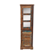 Bibliothèque en bois coloré avec vitres