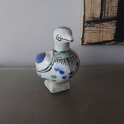 Cendrier oiseau en céramique émaillée